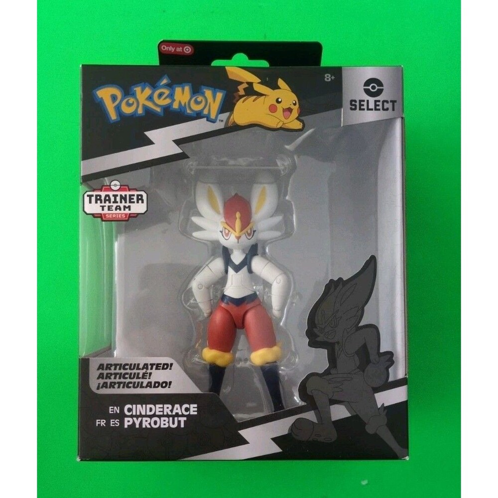NEW, Pokémon Select Cinderace Articulated Figure Trainer Team Series